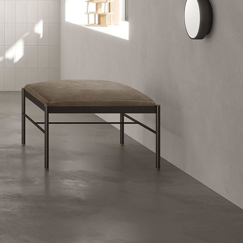 Modernes Sitzkissen - REST  - ex.t - Leder / Metall / rechteckig