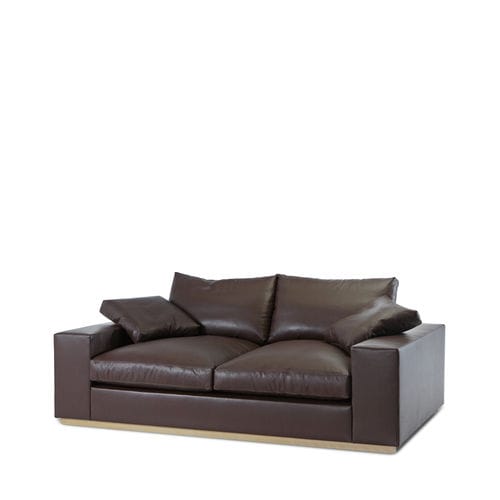 Modernes Sofa - BERGAMO - Divani Santambrogio - Leder / mit Armlehnen / braun