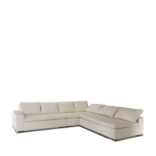 Ecksofa - MAURIZIO - Divani Santambrogio - modern / Leder / mit abziehbarem Bezug