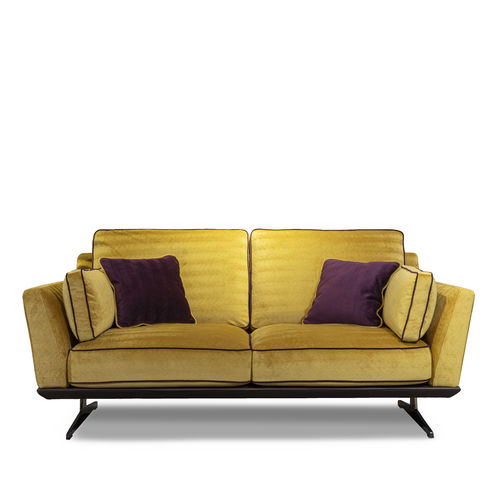 Modernes Sofa - GINGER - Divani Santambrogio - Stoff / Leder / mit abnehmbarem Bezug