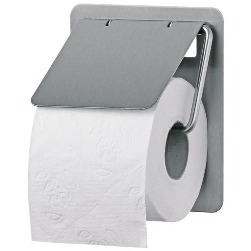 Wandmontierter Toilettenpapierhalter - TRU 1 E ST - OPHARDT Hygiene-Technik GmbH - Edelstahl / schwarz / für Gewerbegebrauch
