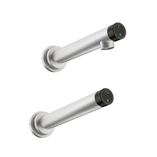 Wasserhahn für Waschtisch - Untouchable Duo - OPHARDT Hygiene-Technik GmbH - wandmontiert / elektronisch / gebürsteter Edelstahl