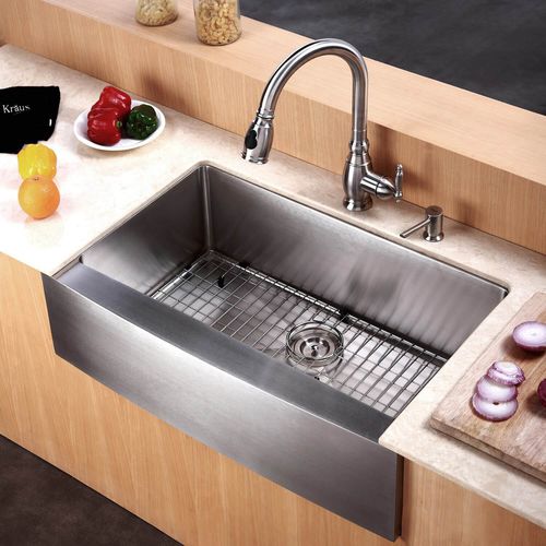 Einbeckenspüle - AYA kitchens - ohne Abtropffläche / Edelstahl / halbversenkt