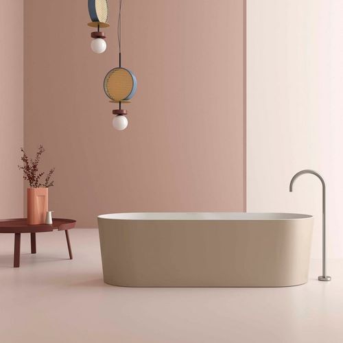 Ovale Badewanne - ESTER - ARBI - freistehend / Acryl / rosa