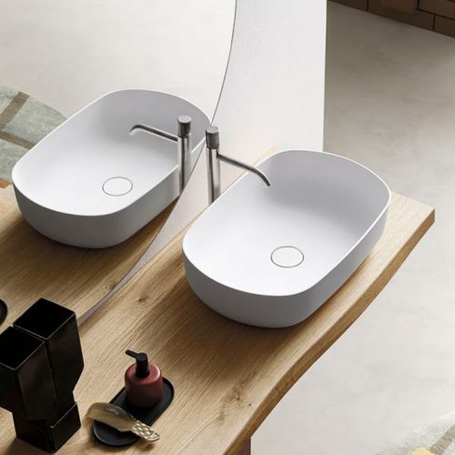 Aufsatzwaschbecken - MILÙ 60 - ARBI - Teknoform® / oval / modern