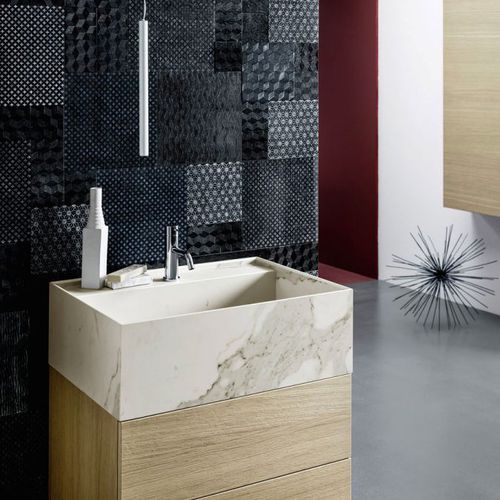 Aufsatzwaschbecken - MANTRA - ARBI - Quarz / rechteckig / modern