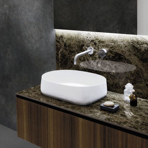 Aufsatzwaschbecken - PANIER 56 - ARBI - Keramik / oval / modern