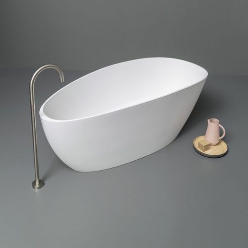 Ovale Badewanne - GIULIA - ARBI - freistehend / Mineralstein / Acryl