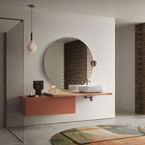 Wandmontierter Spiegel für Badezimmer - GIMMY - ARBI - modern / rechteckig / rund