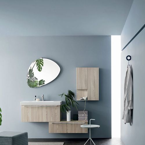 Wandmontierter Spiegel für Badezimmer - STONE PICCOLA - ARBI - modern / LED-beleuchtet