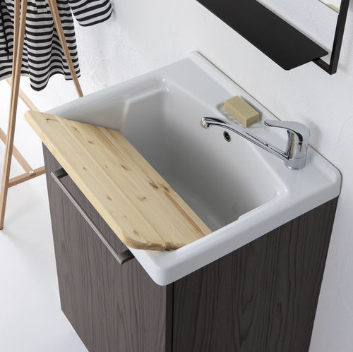 Bodenstehendes Waschbecken - JET - COMPAB - Keramik / rechteckig / modern