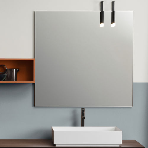Wandmontierter Spiegel für Badezimmer - KUBIKA - COMPAB - modern / rechteckig / beleuchtet