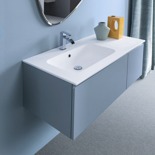 Wand-Waschbecken - STYLE - COMPAB - Stein / rechteckig / modern