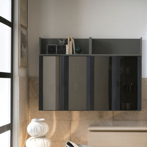 Wandmontiertes Regal - COVER PROGRAM - COMPAB - modern / Holz / Glas