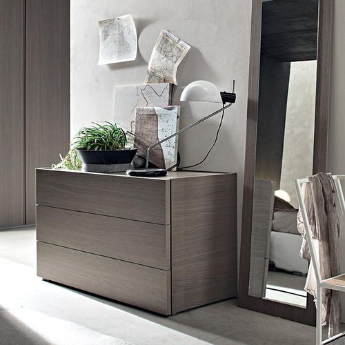 Moderne Kommode - EDEN - Maronese - lackiertes Holz / Esche / nicht angegeben