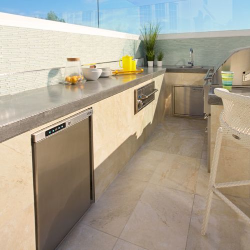Outdoor-Küche - BALIAN BETON Atelier - modern / UHPC Ductal© Beton / mit Griffen