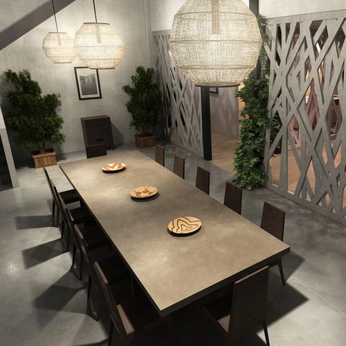 Moderner Besprechungstisch - BALIAN BETON Atelier - UHPC Ductal© Beton / rechteckig / maßgefertigt