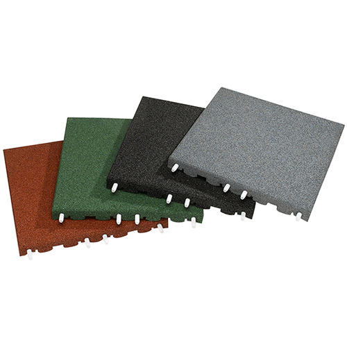 Recyclinggummi-Bodenbelag - EUROFLEX® Impact Protection Slabs - KRAIBURG Relastec GmbH & Co. KG - für den Außenbereich / für Spielplätze / für öffentliche Bereiche