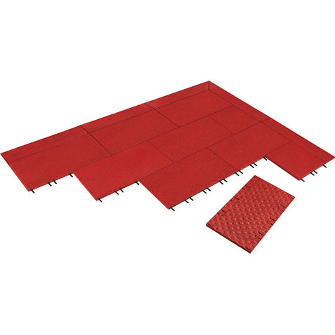 Gummi-Pflasterstein - KOMFORTEX® Elastic Slab - KRAIBURG Relastec GmbH & Co. KG - für Außenbereich / für den Innenraum / wasserdurchlässig