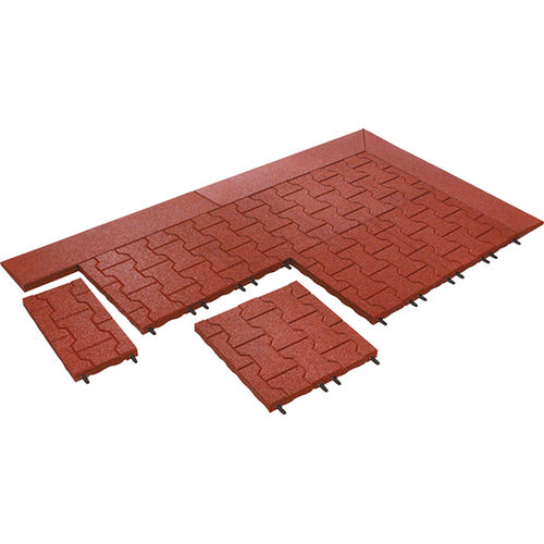 Gummi-Pflasterstein - KOMFORTEX® H-Paver Surfacing Slab - KRAIBURG Relastec GmbH & Co. KG - für Außenbereich / Fertig-Pferdeställe / wasserdurchlässig