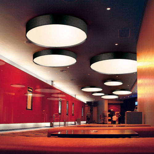 Moderne Deckenleuchte - AROS - EL TORRENT IL.LUMINACIO - rund / Stoff / LED