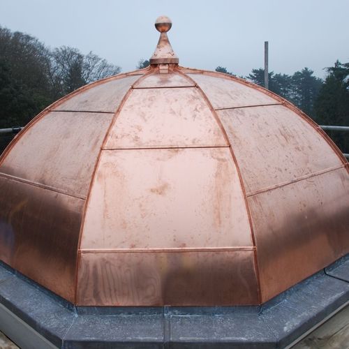 Kupferdach - CLASSICALLY DESIGNED STATELY HOME - Peters Roofing - Metalloptik / Stehfalz