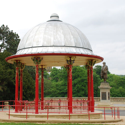 Zinkdach - SALTAIRE BANDSTAND - Peters Roofing - Metalloptik / Stehfalz / gebogen