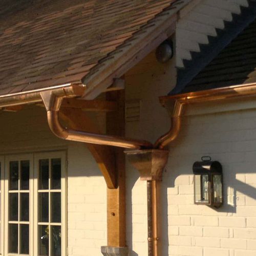 Kupferregenrinne - HALF / MOG / BOX - Rain Guard - Zink / Edelstahl / halbrund