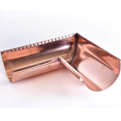Kupferregenrinne - RUNNING OUTLET / EXTERNAL / INTERNAL - Rain Guard - Zink / Edelstahl / halbrund