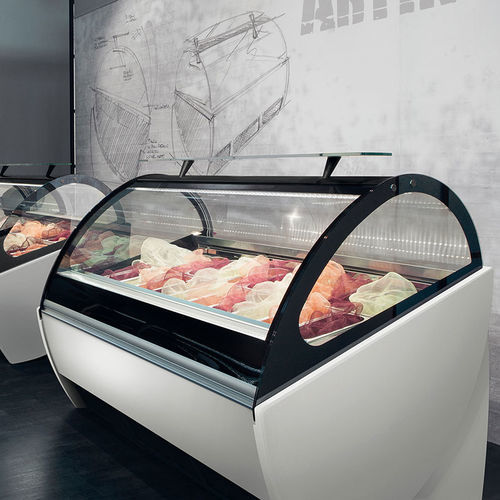 Verkaufskühlvitrine - ARTIKA - Frigomeccanica - für Einzelhandel / Edelstahl / mit Tür