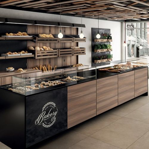 Wandmontiertes Regal - GENIUS - Frigomeccanica - modern / Holz / Glas