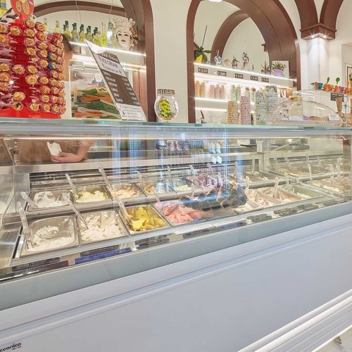 Verkaufskühlvitrine - MAGNUM - Frigomeccanica - für Konditoreien / Edelstahl / mit Tür