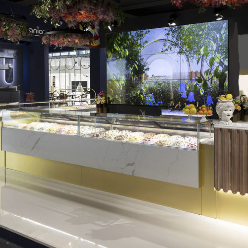 Verkaufskühlvitrine - VOILÀ - Frigomeccanica - für Einzelhandel / Edelstahl / farbig