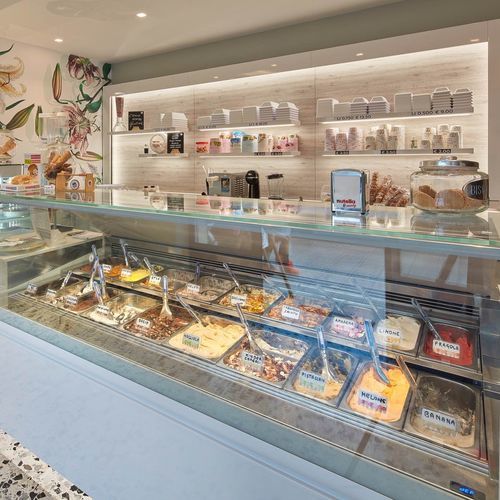 Verkaufskühlvitrine - PREMIUM - Frigomeccanica - für Einzelhandel / Edelstahl / farbig