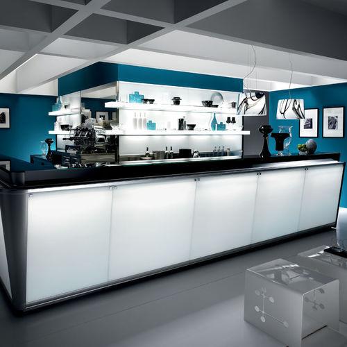 Bartheke - ZERODIECI - Frigomeccanica - Glas / Edelstahl / Aluminium