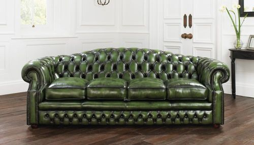 Bettsofa - BUCKINGHAM - distinctive chesterfields - Stil / Leder / grün