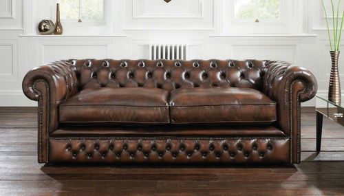 Chesterfield-Sofa - HOLYROOD - distinctive chesterfields - Leder / braun / Zweisitzer