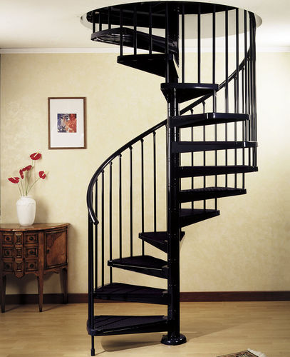Wendeltreppe - A8 - CAST DESIGN - Metallstufen / mit Metallstruktur / für Privatgebrauch