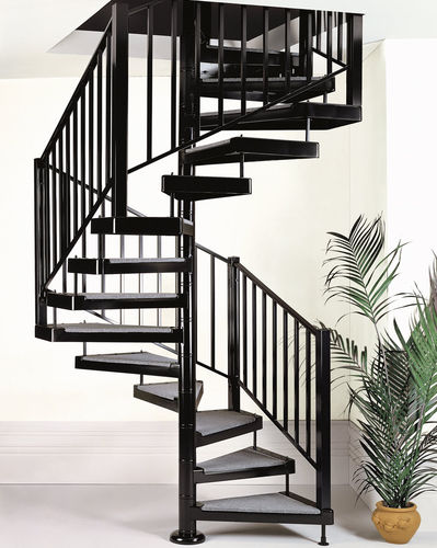 Treppe / abgewinkelte Spindeltreppe - C3 - CAST DESIGN - Metallstufen / mit Stahlstruktur / für Privatgebrauch