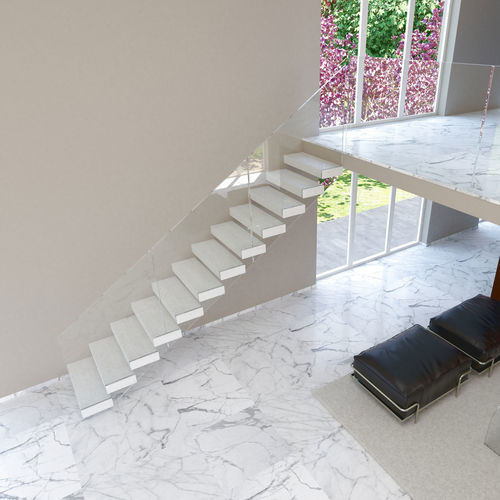 Gerade Treppe - Swing Infinity - CAST DESIGN - Holzstufen / mit Metallstruktur / für Privatgebrauch