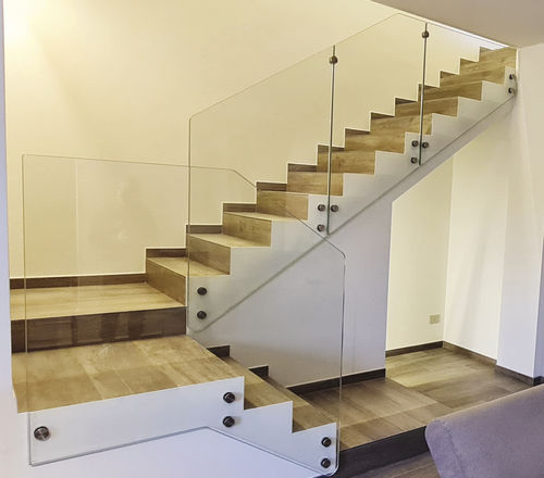 Glasbalustrade - Infinity - CAST DESIGN - Platten / für den Innenraum / für Treppen