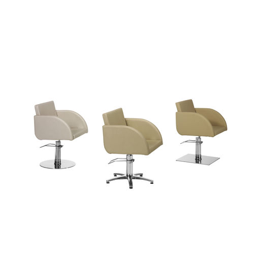 Moderner Friseurstuhl - LOL - SEAP SA - Leder / mit Hubhydraulik / beige
