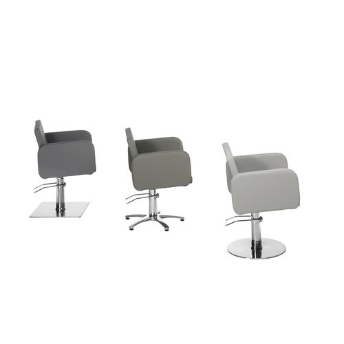 Moderner Friseurstuhl - COOL - SEAP SA - Leder / grau / für Gewerbegebrauch