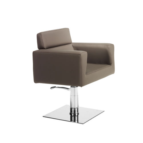 Moderner Friseurstuhl - TOM - SEAP SA - Kunstleder / mit Hubhydraulik / braun