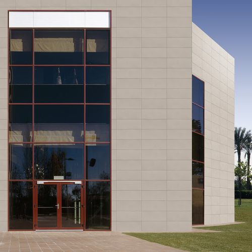 Fassadenverkleidung für hinterlüftete Fassade - FRONTEK : URBAN - Greco Gres - Paneel / Keramik / texturiert