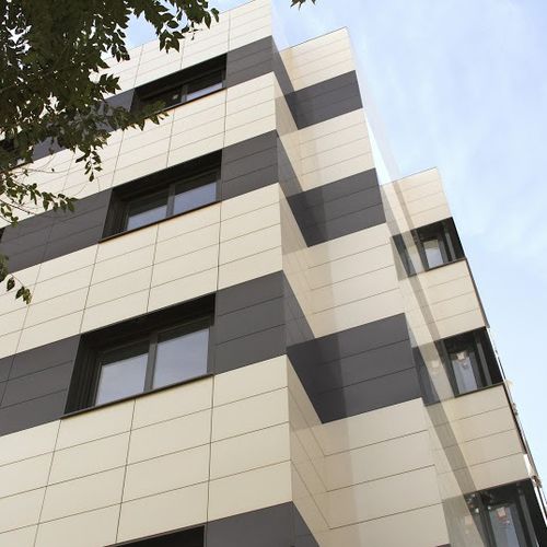Fassadenverkleidung für hinterlüftete Fassade - FRONTEK : ARTICO - Greco Gres - Paneel / Keramik / texturiert