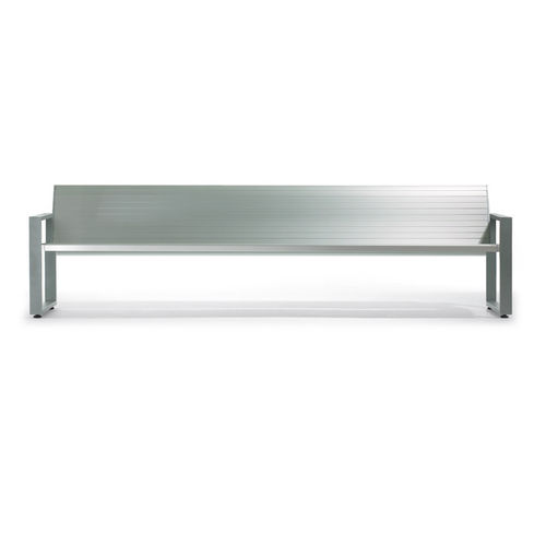 Moderne Bank für den öffentlichen Raum - RAIL SYSTEM - Forma 5 - Metall / mit Rückenlehne / ohne Armlehnen