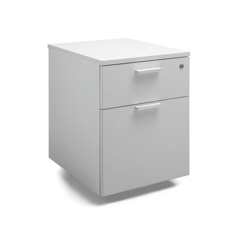 Metall-Schreibtischcontainer - Forma 5 - melaminbeschichtet / mit 2 Schubladen / mit Schlüssel