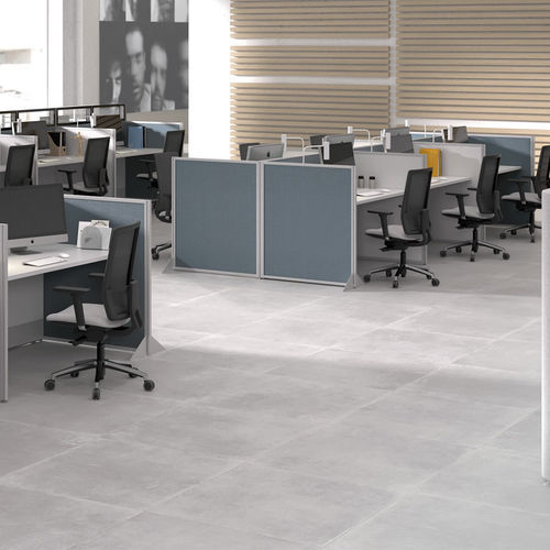 Bodenstehende Bürotrennwand - PANEL SYSTEM - Forma 5 - Stoff / Schutz / grau