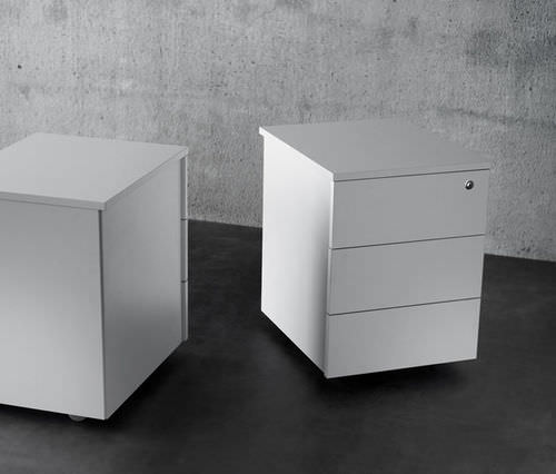 Melaminbeschichteter Schreibtischcontainer - BLOK - Forma 5 - mit 3 Schubladen / mit Schlüssel